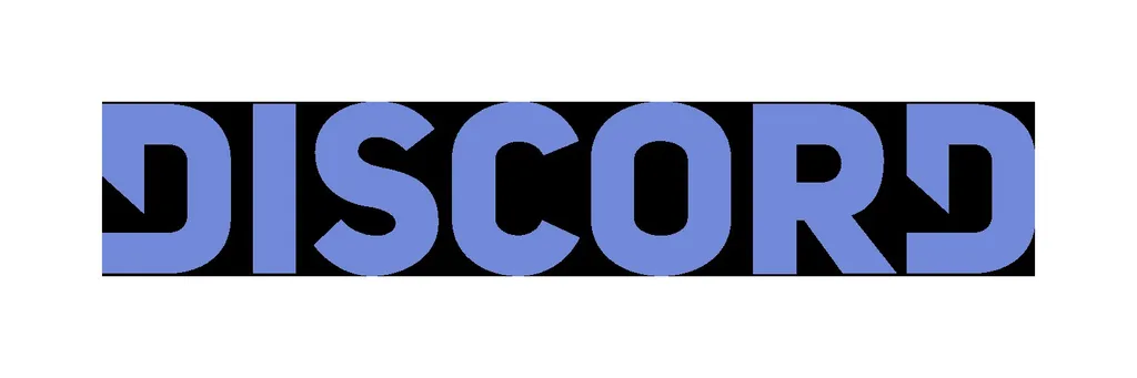 The Discord wordmark logo in blue on a white background