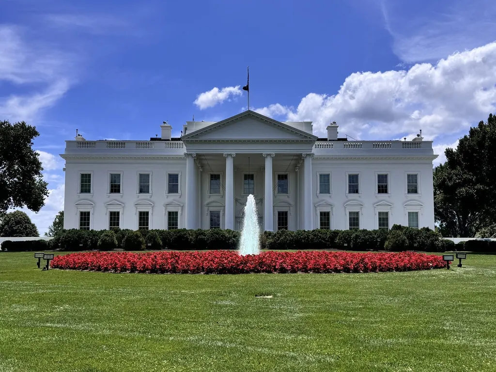 The north facade of the White House in Washington, D.C.