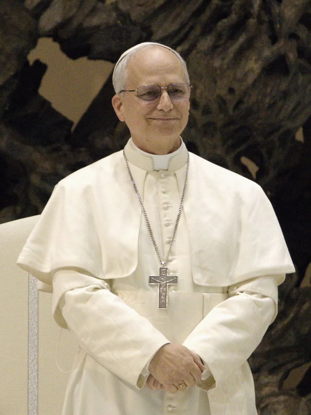 Pope Leo XIV during an audience with the media, 12 May 2025
