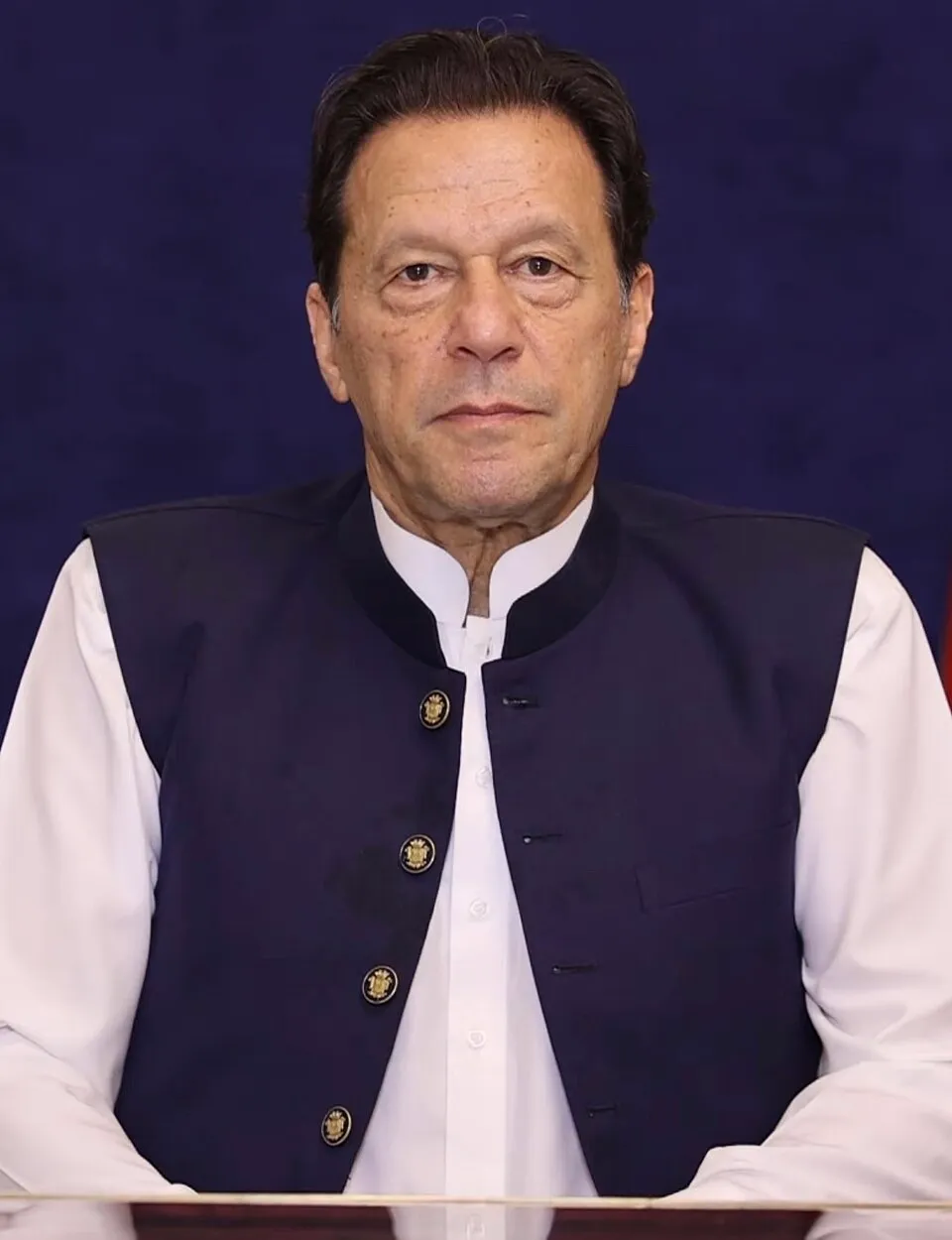 Imran Khan, chairman of Pakistan Tehreek-e-Insaf, in a 2023 portrait