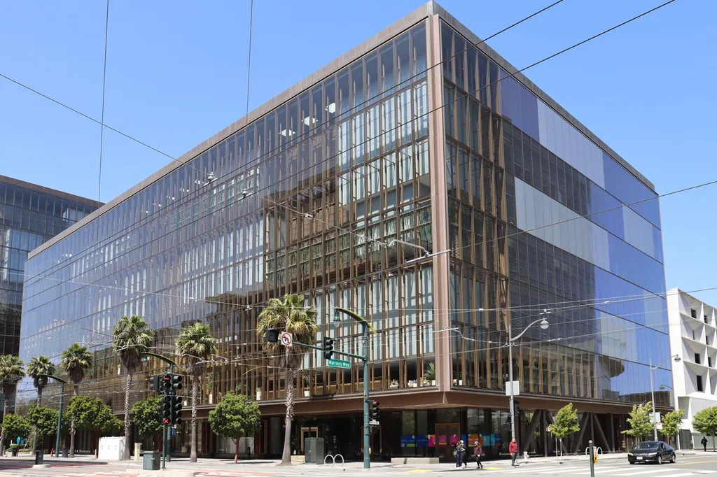 The OpenAI headquarters building at 1515 Third Street in San Francisco's Mission Bay district.