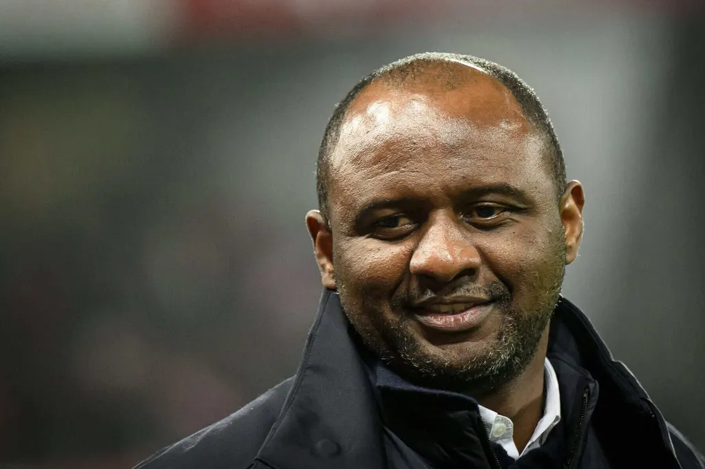 Senegal head coach Patrick Vieira watching from the touchline during a match