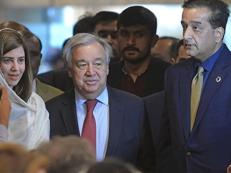UN Secretary-General Antonio Guterres during a visit to Pakistan