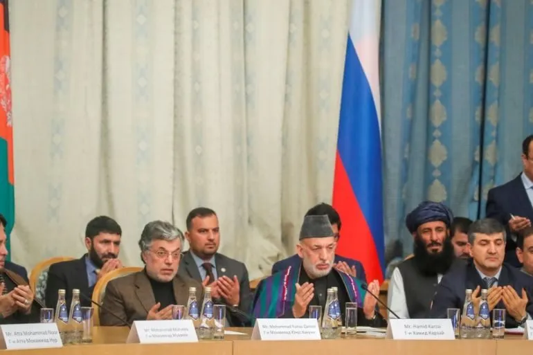 Delegates at Moscow-format talks on Afghanistan in Moscow (file photo)