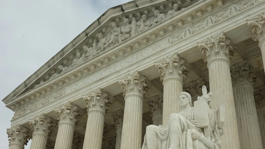 The US Supreme Court building in Washington, DC