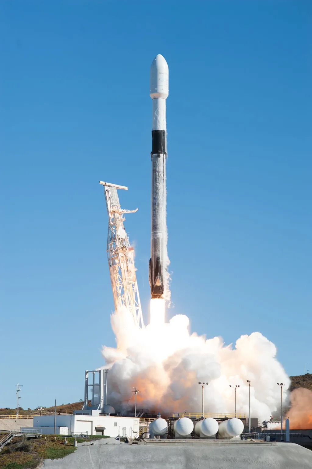 A SpaceX Falcon 9 rocket lifts off from Space Launch Complex 4-East at Vandenberg Space Force Base (file photo)
