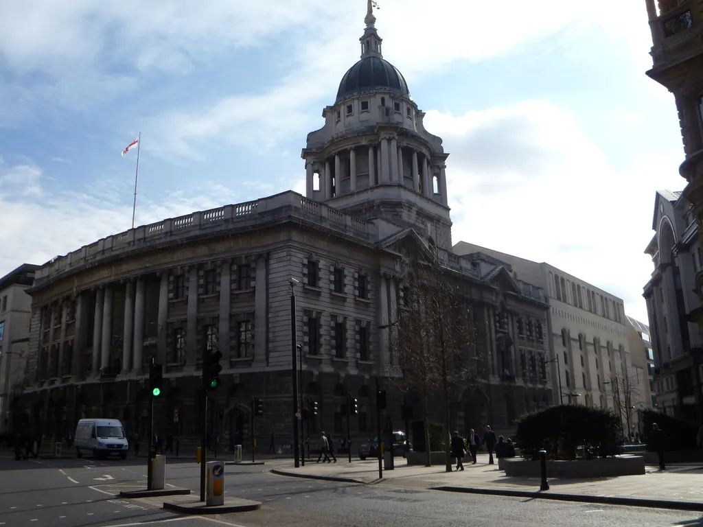 Exterior of the Old Bailey, the Central Criminal Court in London, with its green dome topped by the gilded Lady Justice statue, where Teddy Young is due to appear on October 16.