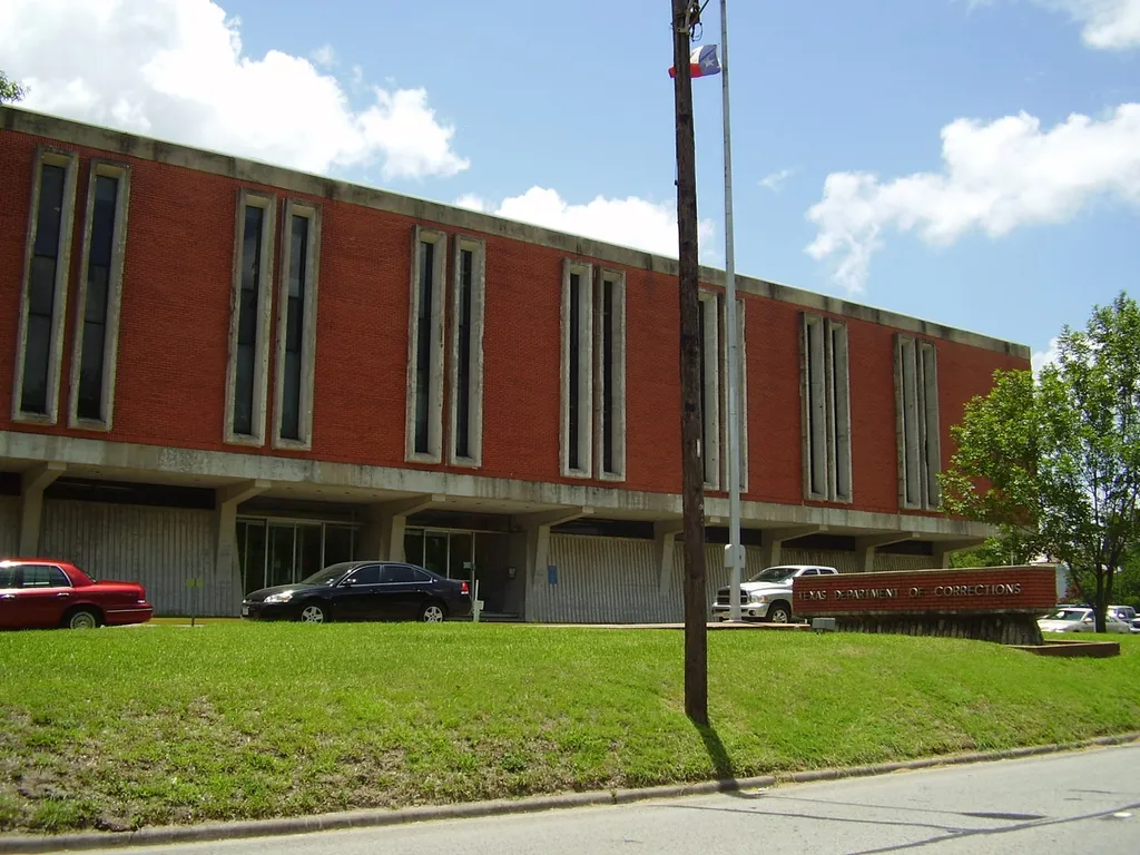 Administration building of the Huntsville Unit of the Texas State Penitentiary in Huntsville, Texas, where state executions are carried out