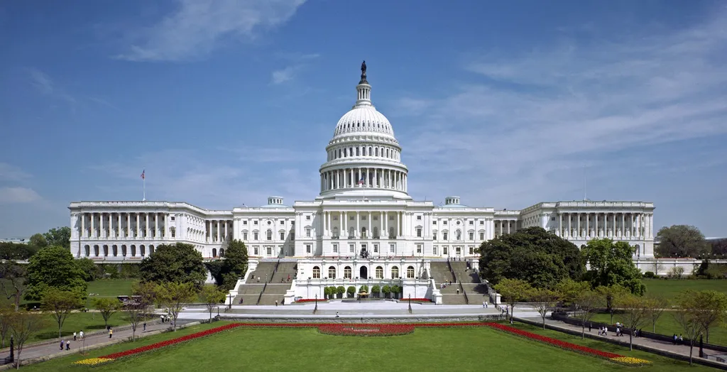 The west front of the United States Capitol in Washington DC, home of the bipartisan House Select Committee on China, which issued a report finding online brokerage Webull's ownership and data flows remain tied to China, a national security risk.