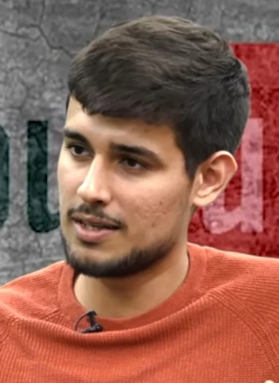 YouTuber Dhruv Rathee in 2019 — adult portrait photograph; subject-verified as the correct person by visual inspection 2026-10-17.