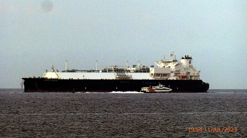 An LNG carrier underway at sea (representative image)