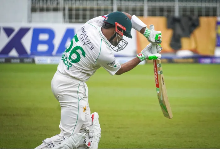 Babar Azam batting for Pakistan during the second Test against Sri Lanka at SSC Colombo in July 2023 (photo: Nazly Ahmed, CC BY-SA 4.0 via Wikimedia Commons).
