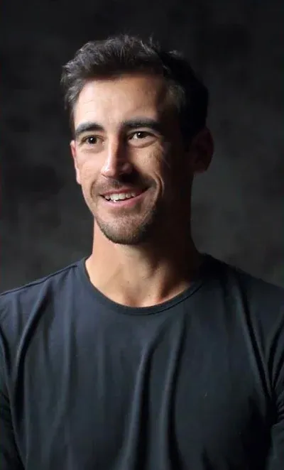 Australian fast bowler Mitchell Starc in a 2023 portrait photograph