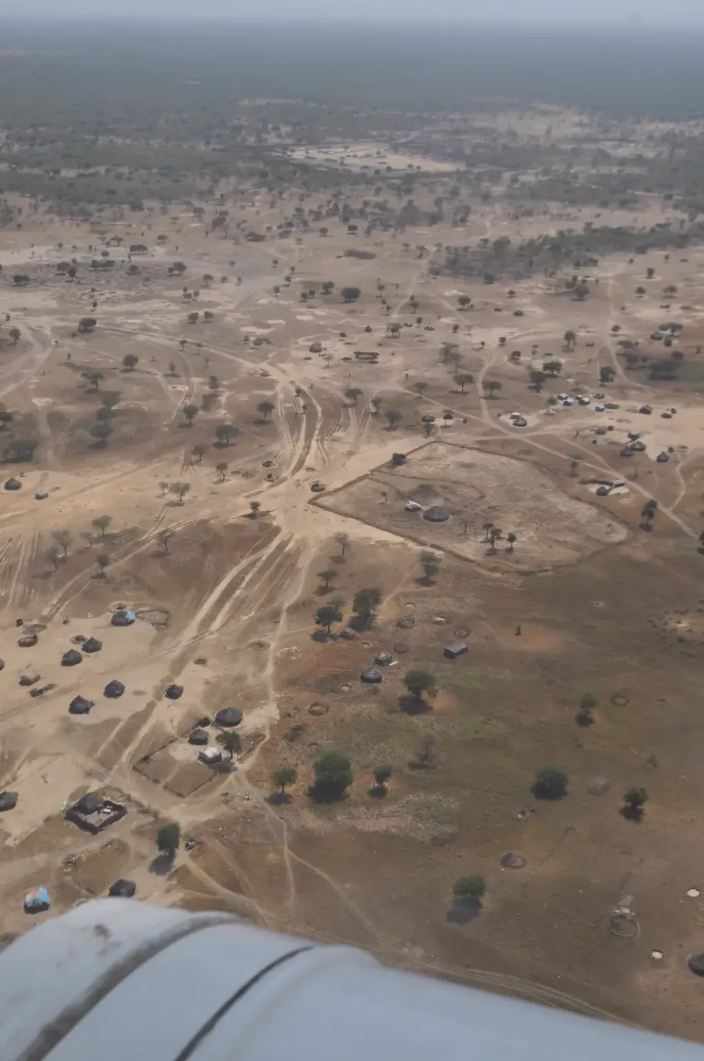 Aerial view of a settlement in the Abyei region (file photo)