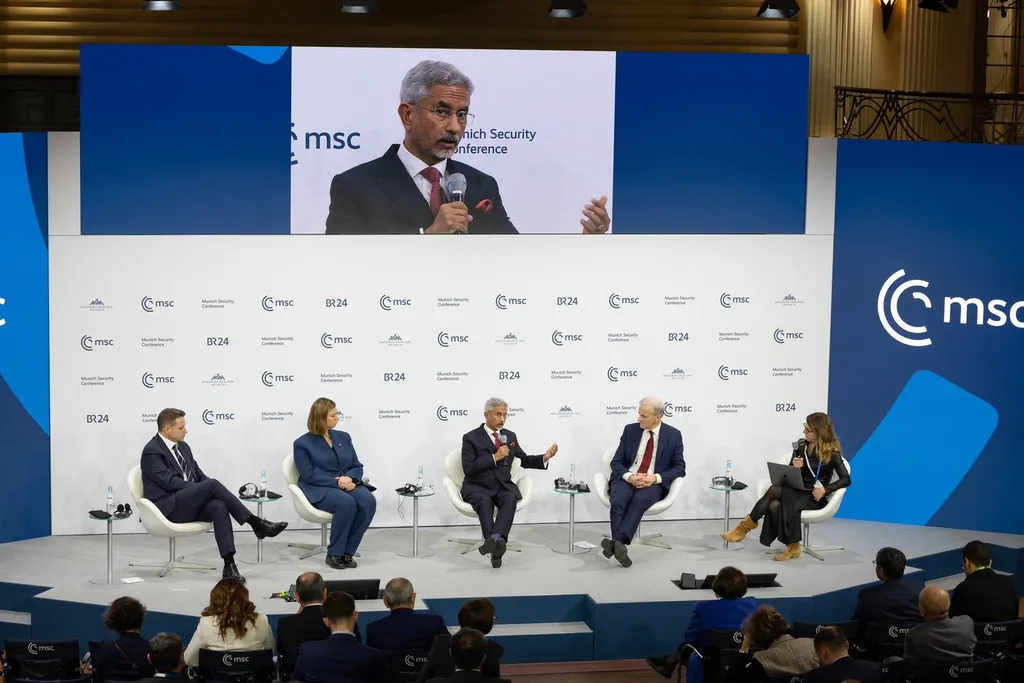 India's External Affairs Minister S. Jaishankar speaking at the Munich Security Conference, February 2025