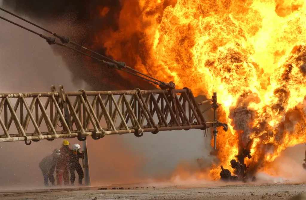 File photo: the Rumaila oilfield in southern Iraq, 2003