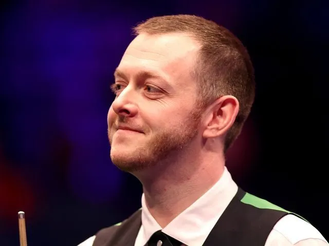 Mark Allen with his cue at the Masters at Alexandra Palace