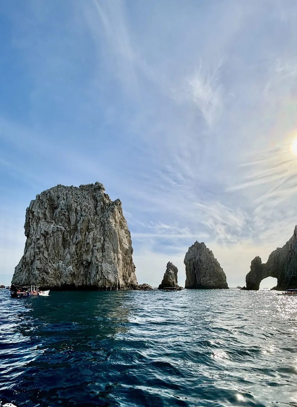 The El Arco rock formations at Cabo San Lucas, Los Cabos. File photo, not the incident scene.
