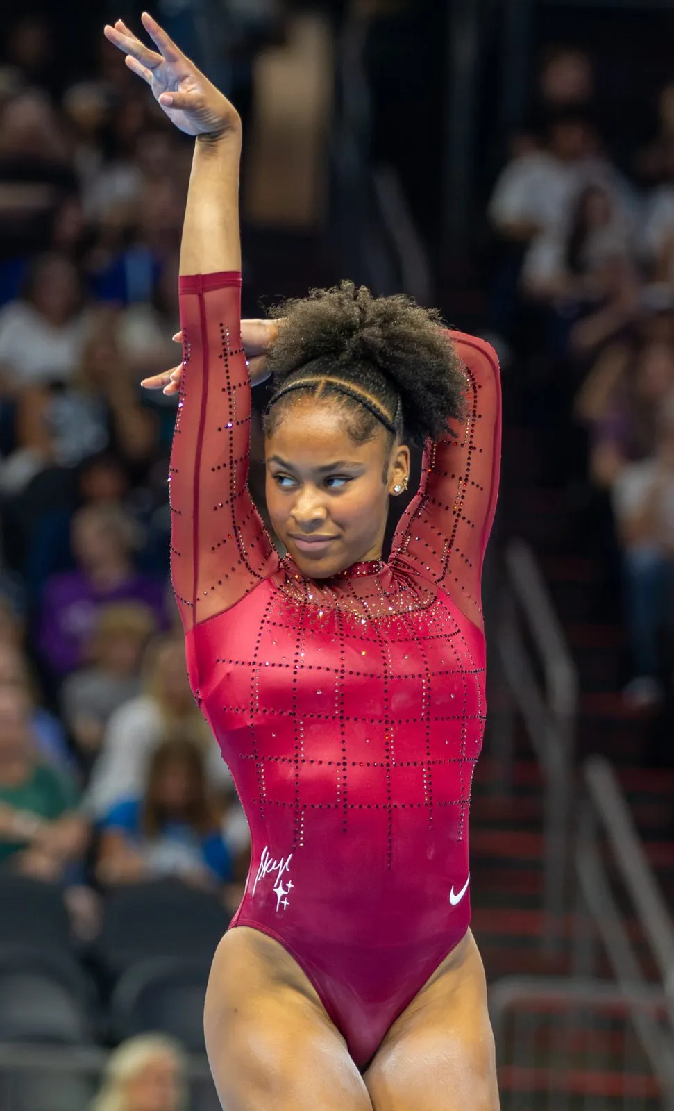 Skye Blakely performing floor exercise at the 2026 U.S. Championships