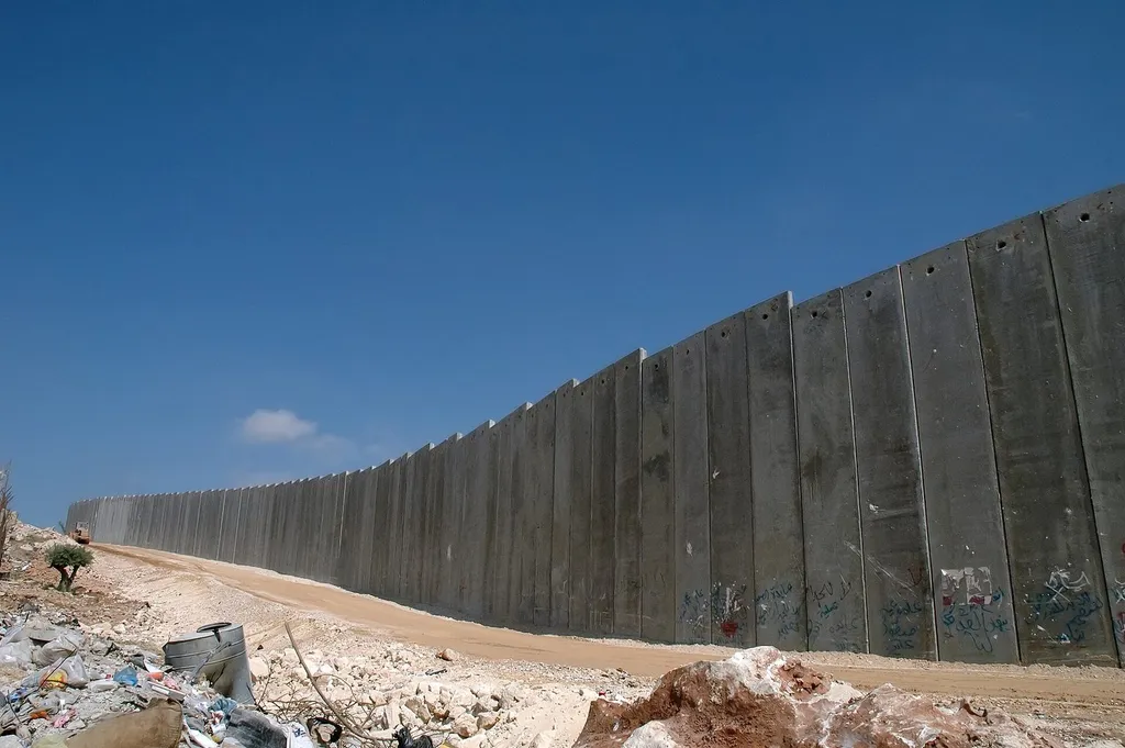 The concrete separation barrier in the West Bank (file photo)
