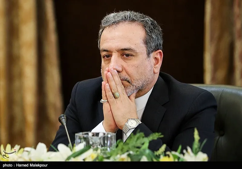 Abbas Araghchi, Iran's foreign minister, at a press conference, 2019.