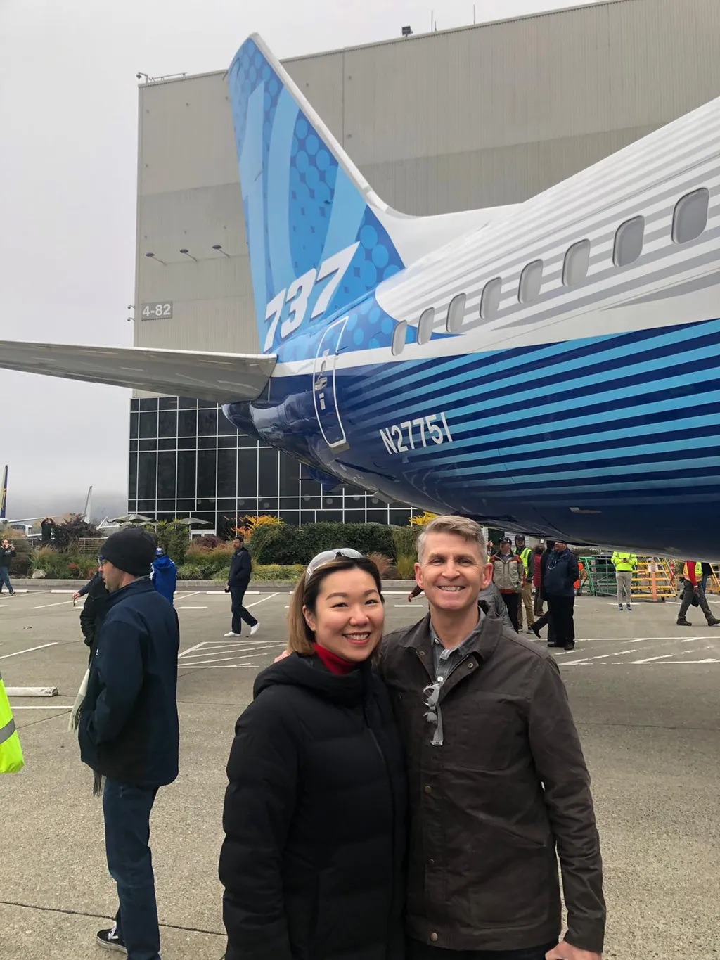 Boeing 737 MAX 10 test aircraft N27751 at its November 2019 rollout in Renton, Washington