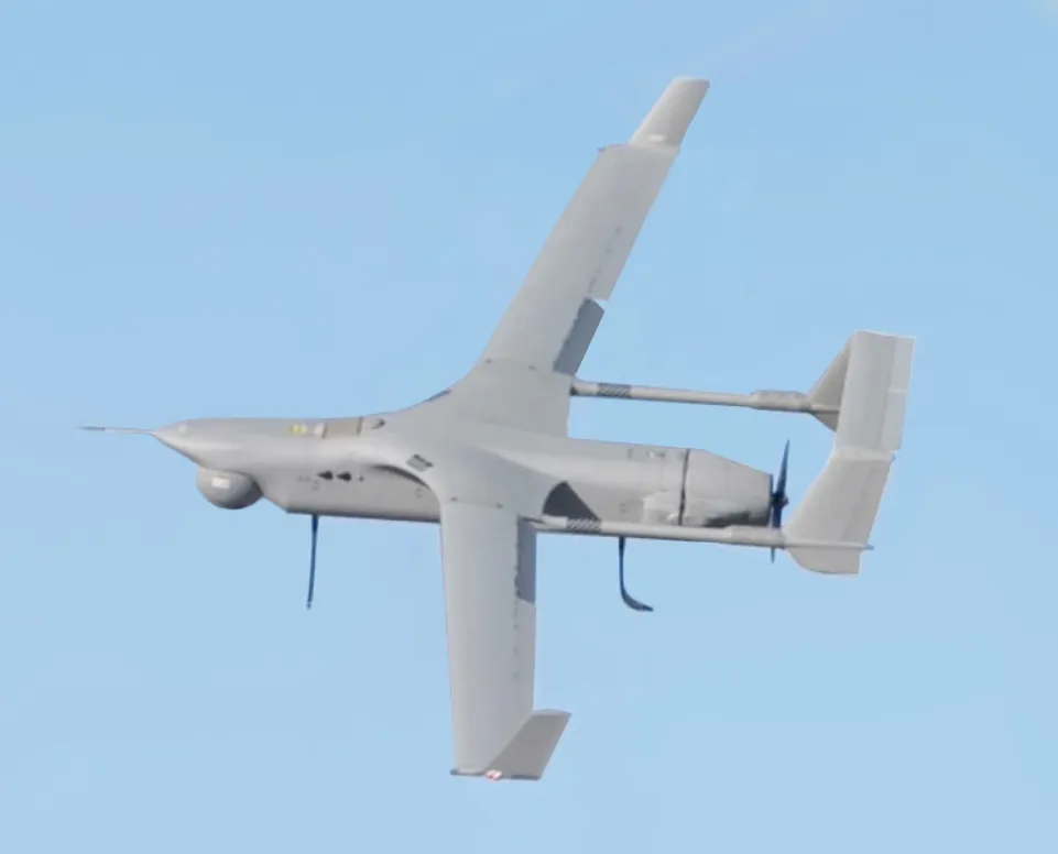 An Insitu RQ-21 Blackjack uncrewed aircraft — the military variant of the Integrator — in flight.