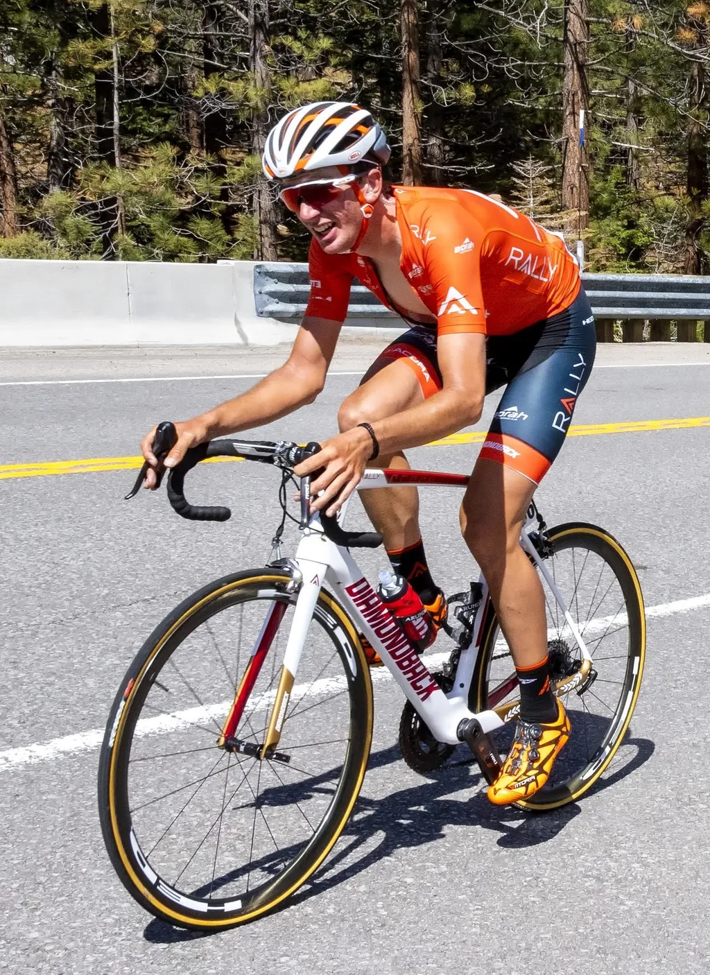 Brandon McNulty racing for Rally Cycling
