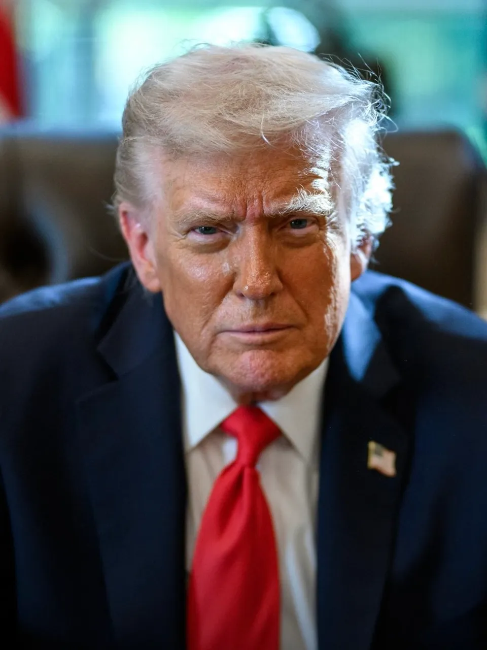 Official White House portrait of US President Donald Trump, photographed by Daniel Torok