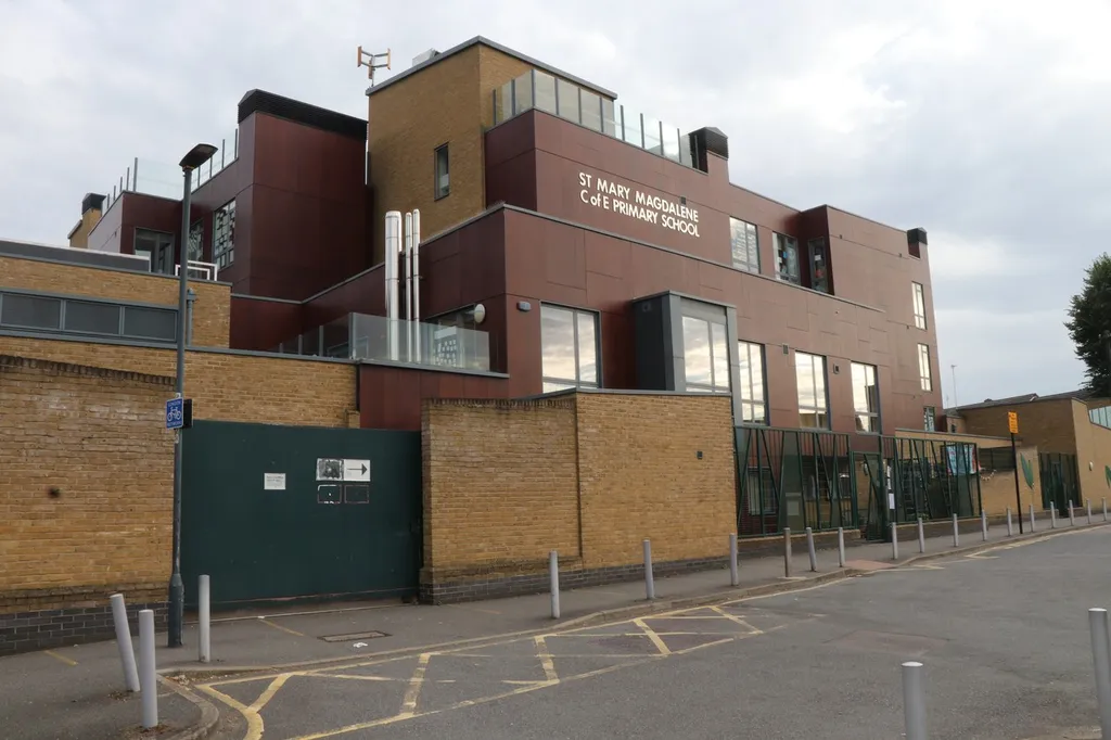 St Mary Magdalene Church of England Primary School building exterior in England
