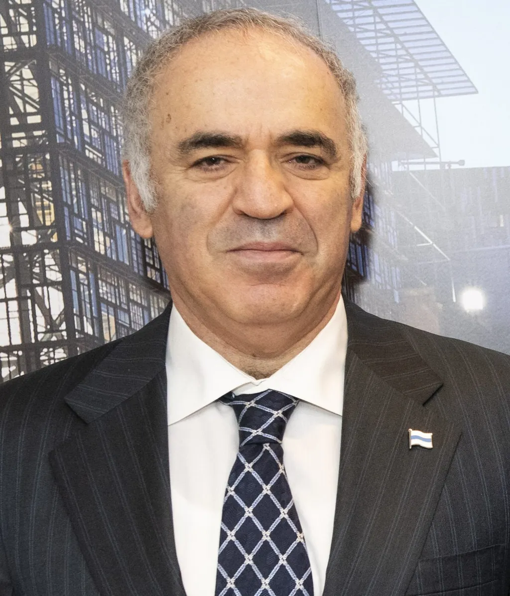 Garry Kasparov in a dark suit at a European Union event in 2023