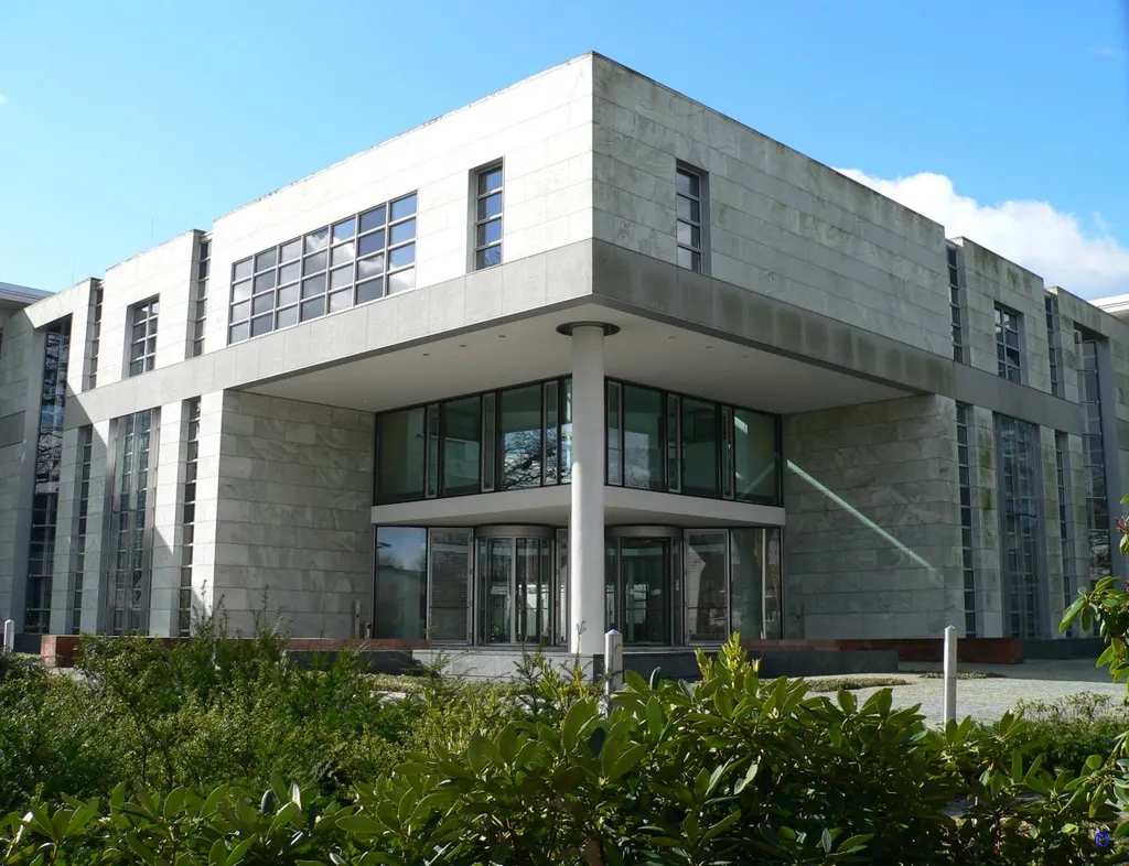 The entrance of the International Tribunal for the Law of the Sea in Hamburg, Germany