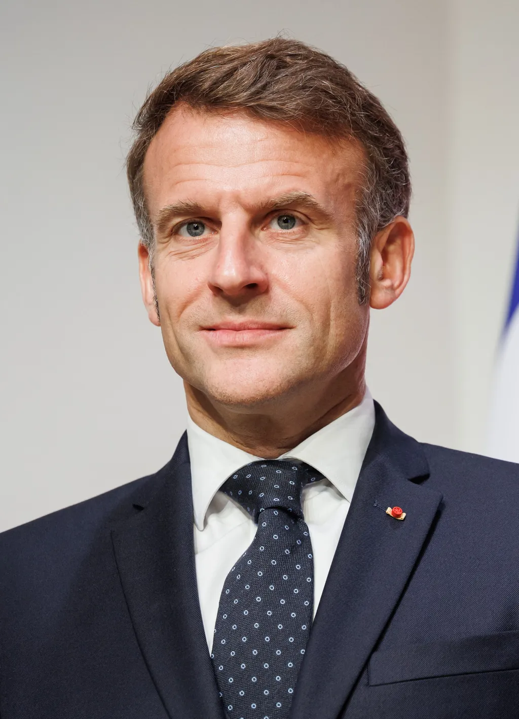French President Emmanuel Macron, portrait.