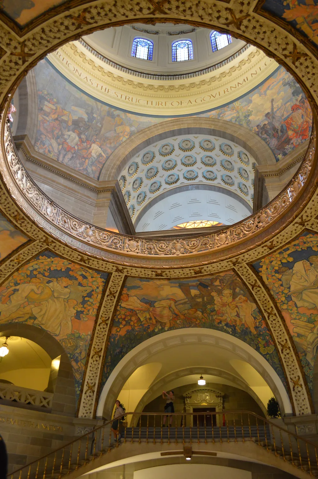 The interior of the Missouri State Capitol dome in Jefferson City.