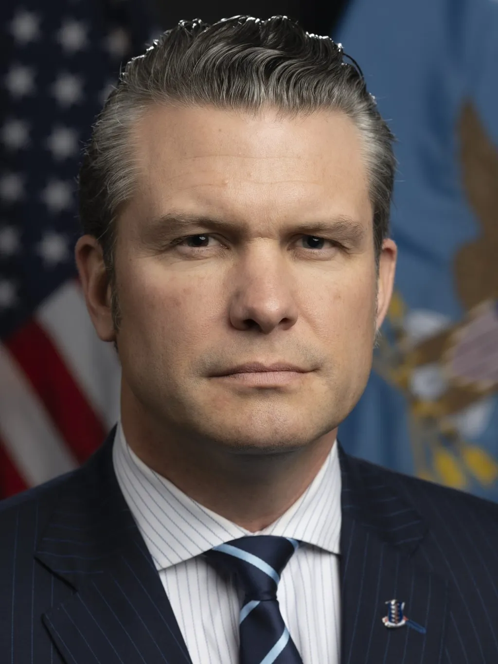 Official portrait of US Secretary of Defense Pete Hegseth