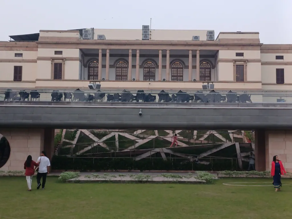 Teen Murti Bhavan in New Delhi, close to Teen Murti Chowk, where the announced SJM protest march is due to begin.
