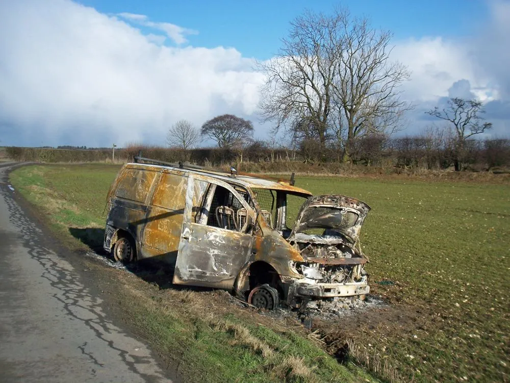 A rural road in the English countryside